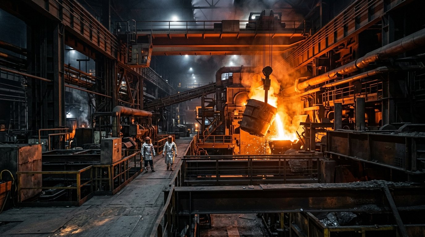 Industrial steel plant